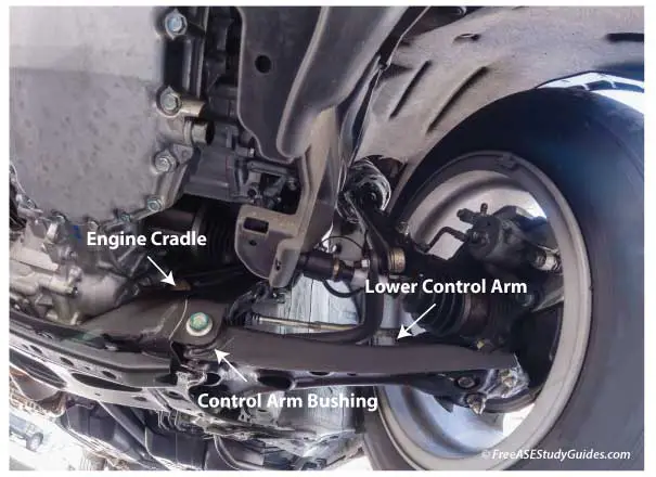 Misaligned engine cradle can cause a vehicle steering to pull.