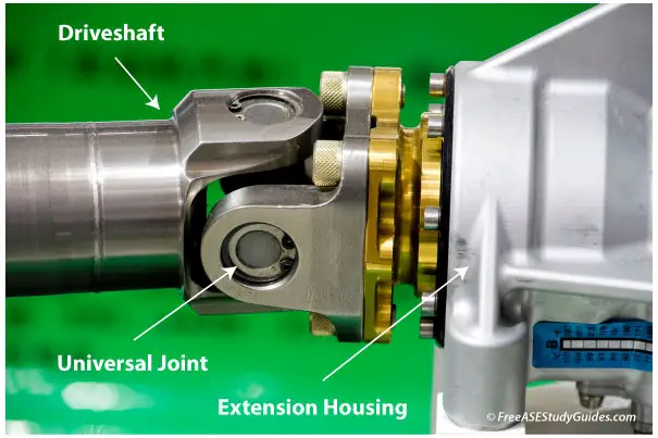 Extension housing and universal joint.