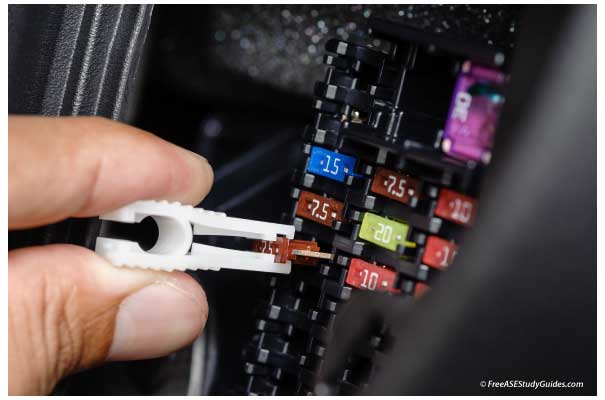 Check each fuse during a parasitic battery drain test.