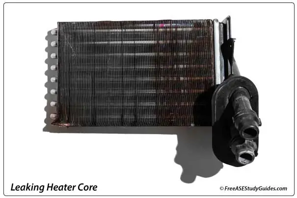A leaking heater core.