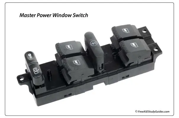 Automotive master window switch.