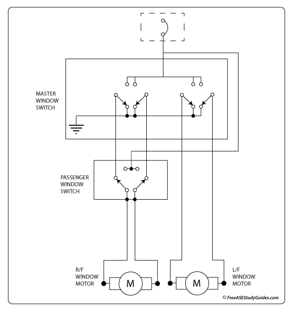 Power window circuit.