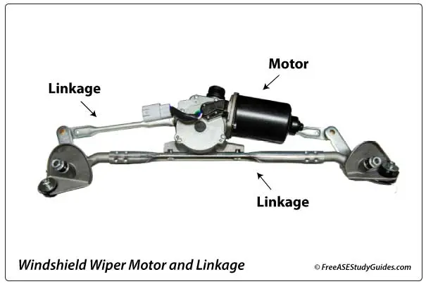  windshield wiper motor and linkage.