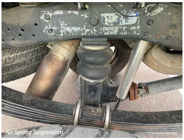 Rear air suspension air bag.