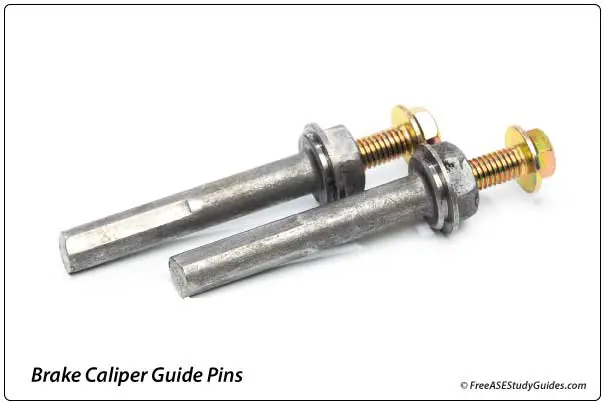 Brake caliper guide pins.