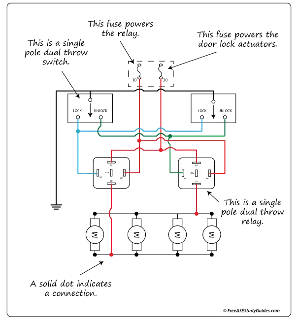 Diagram of a Ground Side Switched Relay Circuit.