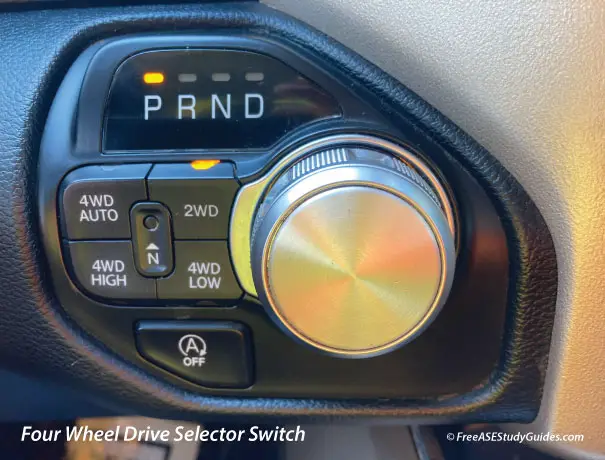 Four wheel drive selector switch.