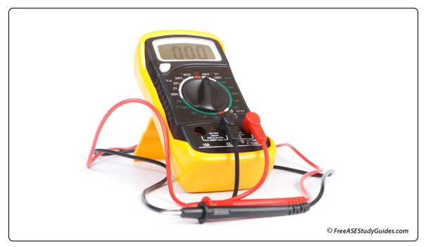 A high impedance 10 Megohm multimeter.