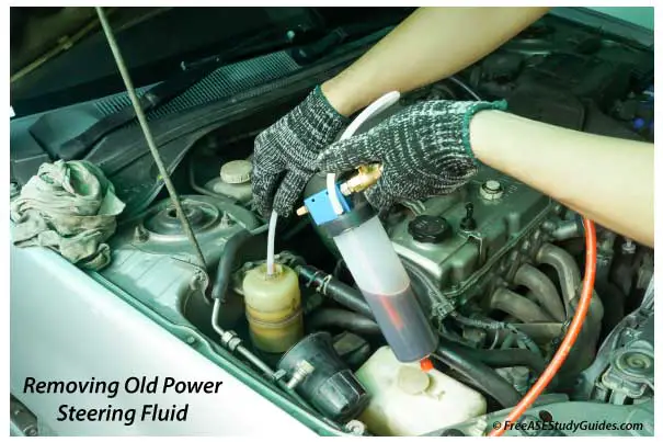 Removing Old Power Steering Fluid