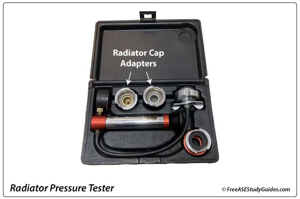 Radiator cap tester.