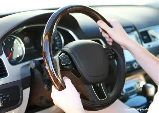 Driver steering vehicle.