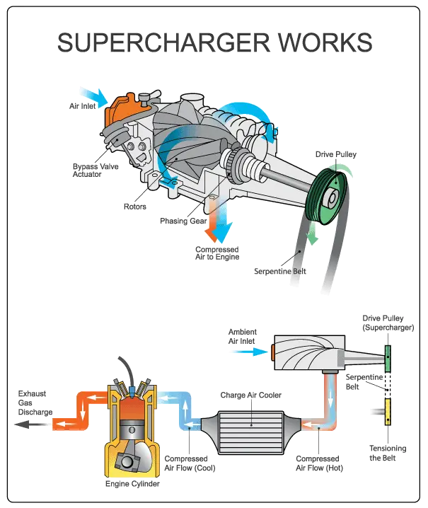 How a supercharger works.